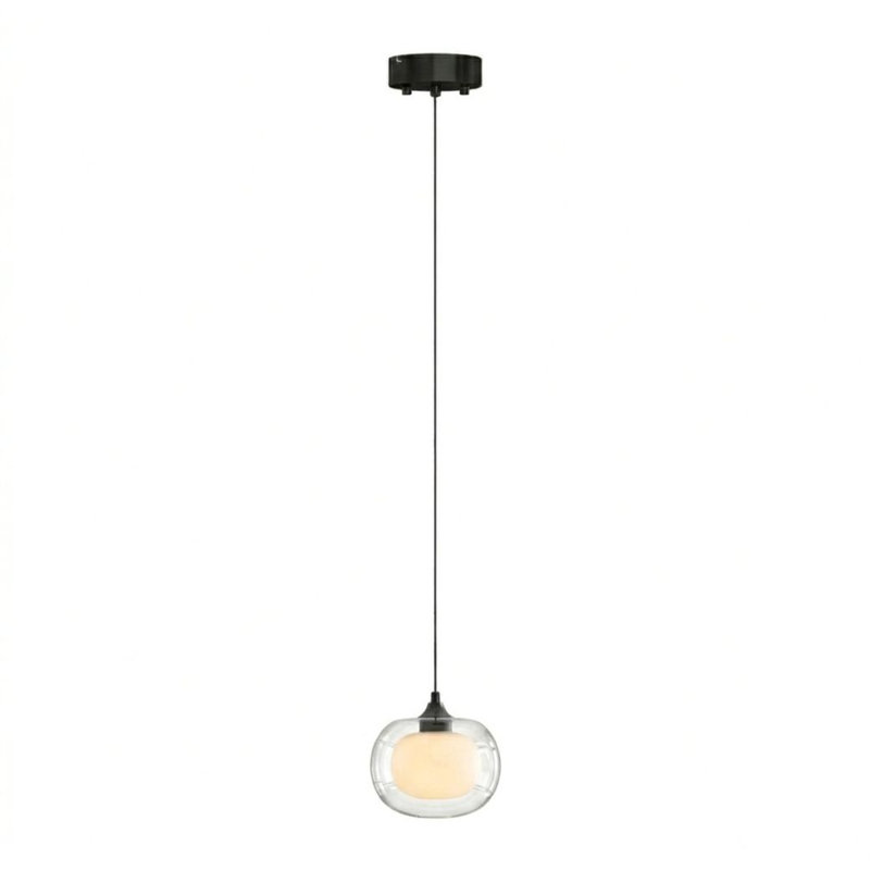 Luminaire sphère suspendu 1 lumières simple Mission, Noir