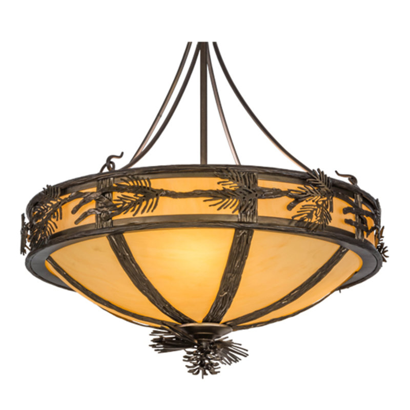 Luminaire suspendu bol antique en cuivre 3 lumières Janan