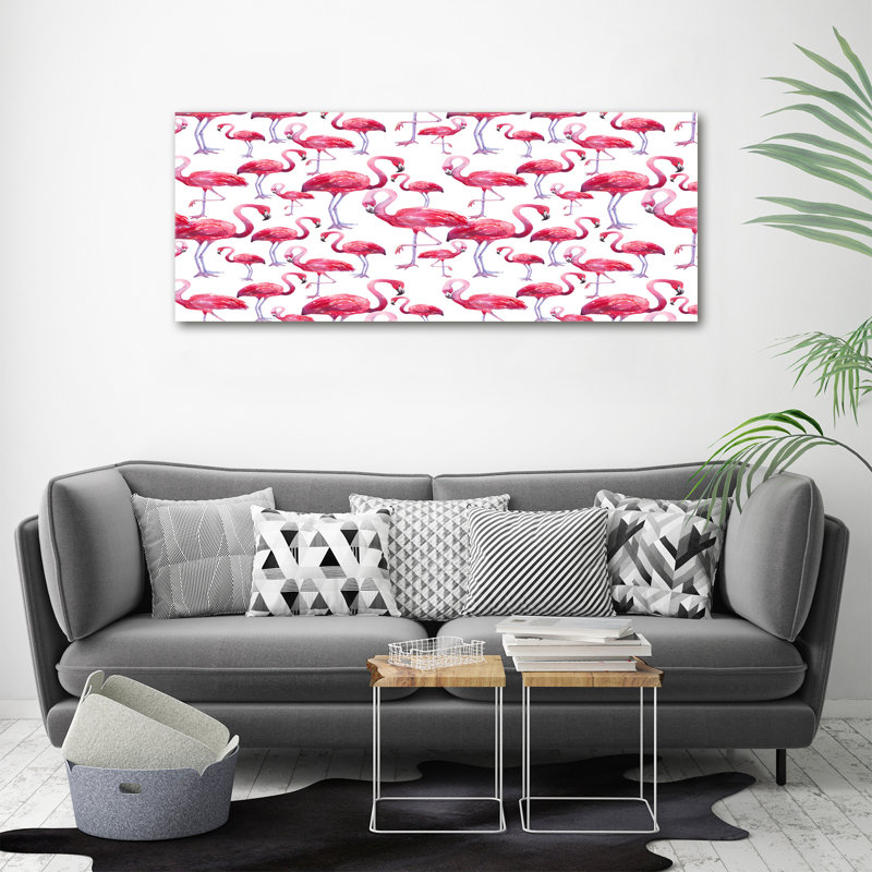 Flamingos - No Frame Print on Canvas