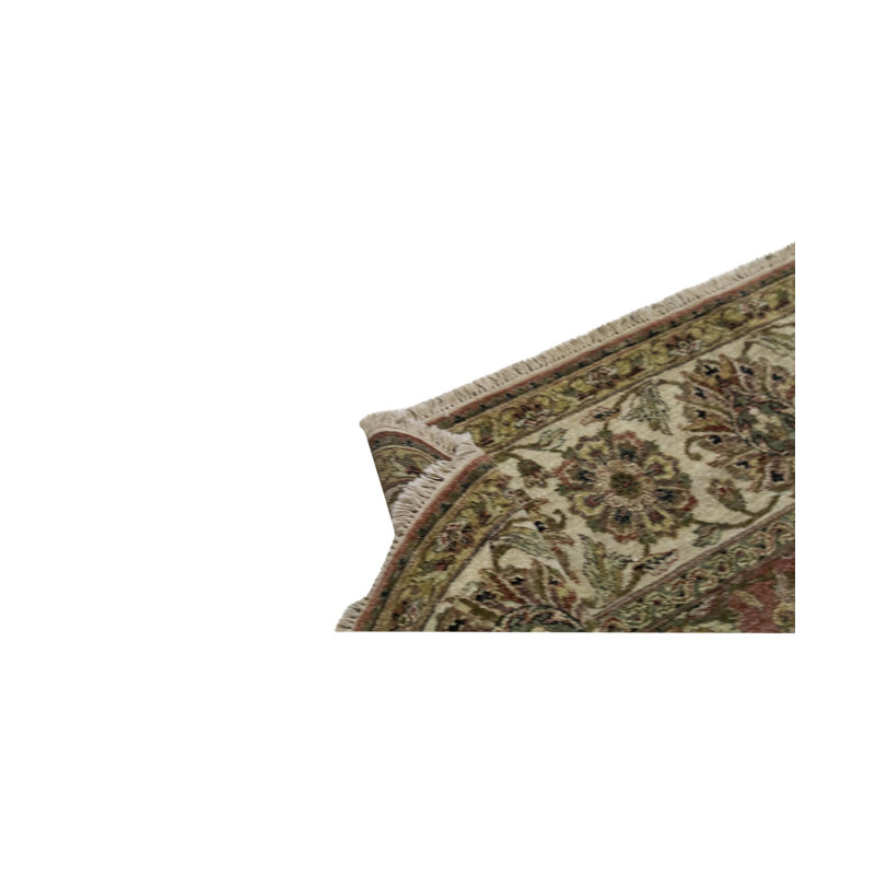 Wool Oriental Area Rug in Olive/Rust/Ivory