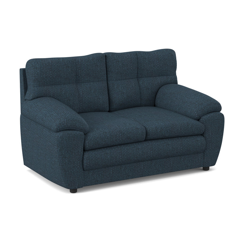 Kenn Upholstered 62.5'' Loveseat, Bronco Peacock
