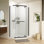 34.75 In. X 72 In. Frameless Neo-Angle Pivot Shower Enclosure