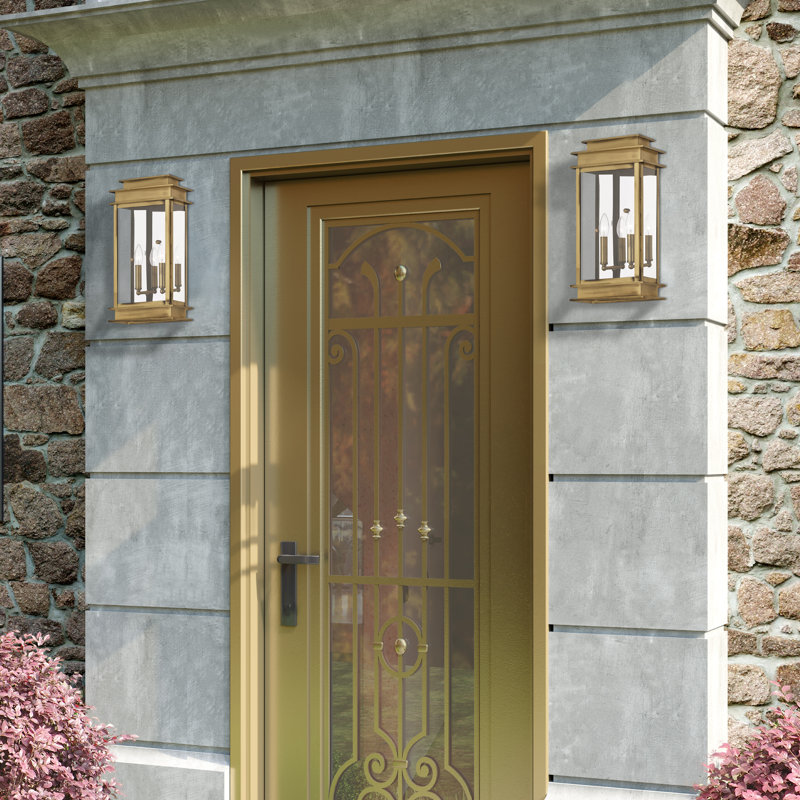 Cortana Wall Light, Antique Brass, 19" H x 9.5" W x 5.75" D