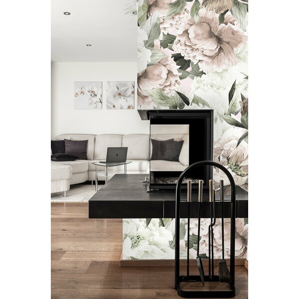 House of Hampton® Chamberlain Peel & Stick Floral Roll & Reviews | Wayfair