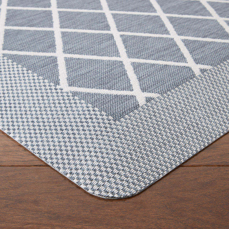 Tapis de cuisine Martha Stewart, Rectangle 1 pi 7,6 po x 2 pi 8 po, Bleu