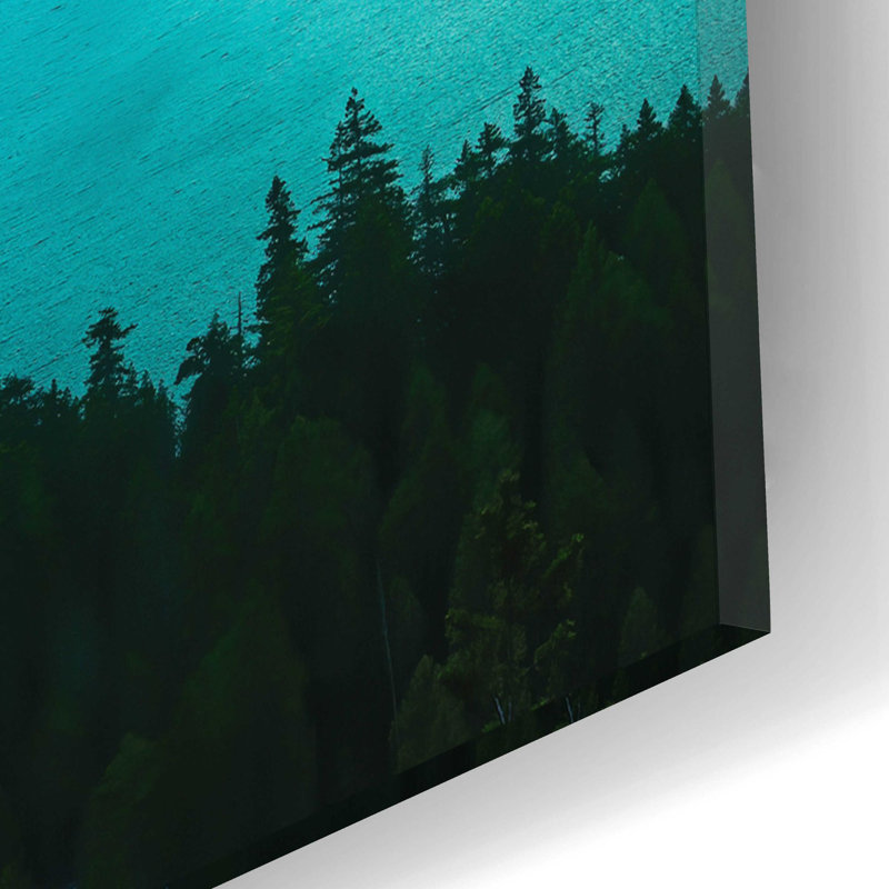 Millwood Pines «Above The Lake» par Don Schwartz, art mural en verre acrylique, H 16 po x l 12 po x P 0,13 po
