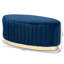 Repose-pieds de cocktail ovale en velours de 40,9 po de large Frew-2082536687