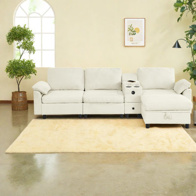 Canapé modulaire avec rangement, 108,5 pouces
