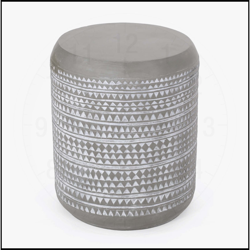 Table d'appoint d'extérieur en béton léger de style bohémien