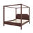 Lagola Queen Size Wood Canopy Bed Frame with Headboard, Four Poster Platform Bed Frame with Wooden Support Slats, No Box Spring Needed, Easy Assembly, Walnut-310431066-310431068