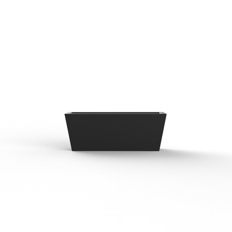 Conic Matt Polyethylene Planter Box, 15.75" H x 39.25" W x 15.75" D, Anthracite, No