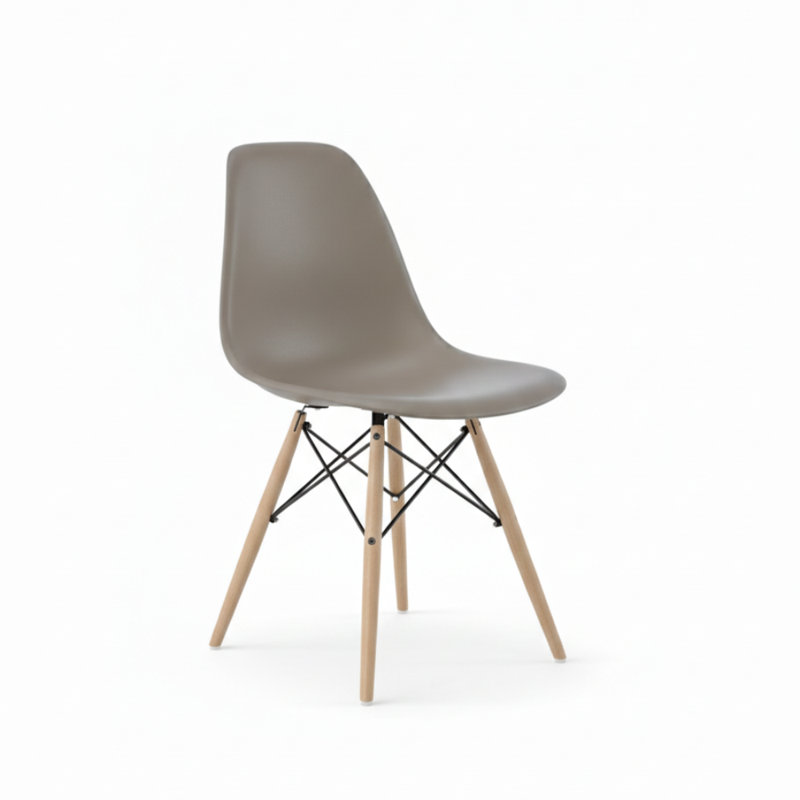 Neveyah Plastic Dining Chair, Gray