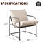 Accent Chair Living Room Chairs Accent Chairs Set of 2 Comfy Reading Chair for Bedroom Upholstered Lounge Chair Mid Century Modern Arm Chair Side Sofa Chair Armchair Waiting Room Chairs(Cream, 2)-59220090