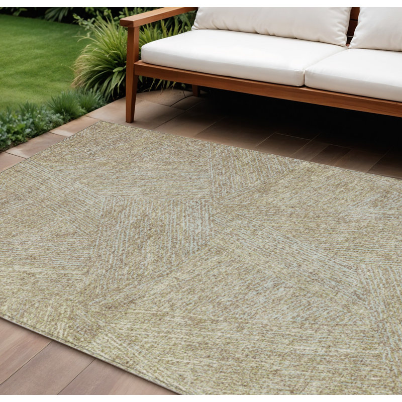 Tapis intérieur lavable abstrait ivoire 9 pi x 12 pi