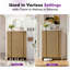 Armoire de rangement pour chaussures avec 3 tiroirs rabattables Dulane, naturel-943726048