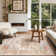 Washable Area Rugs Boho Floral Living Room Vintage Low Pile Indoor Carpet