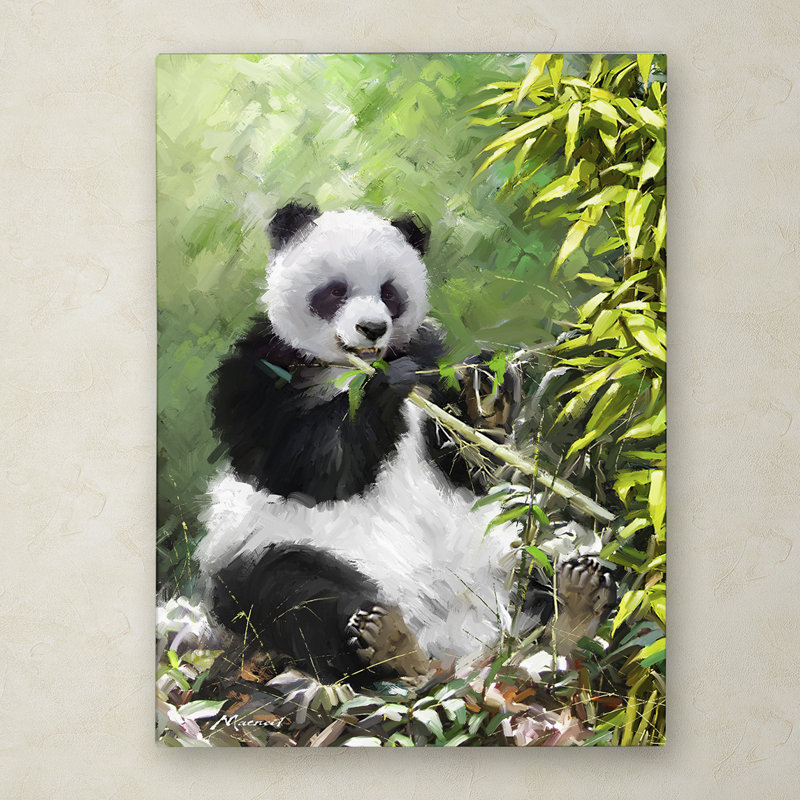 Armand «Panda», reproduction sur toile, H 19 po x l 14 po x P 2 po