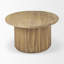 Terra 48L X 28W X 15H Light Brown Wood Oval Fluted Coffee Table-1159051572