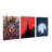3PCS Wall Arts Posters Framed, The Lord of the Rings Trilogy Canvas Wall Art Set - Iconic Scenes from Middle Earth Including Fellowship Bridge, Barad-dur Tower and Gandalf with Moonlight - Perfect for Fantasy Fans and Home Decor-811367776