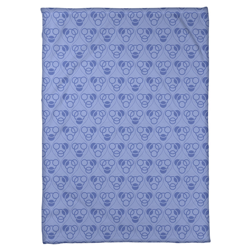Couverture polaire à cercles classiques, l 60 po x L 80 po, Bleu
