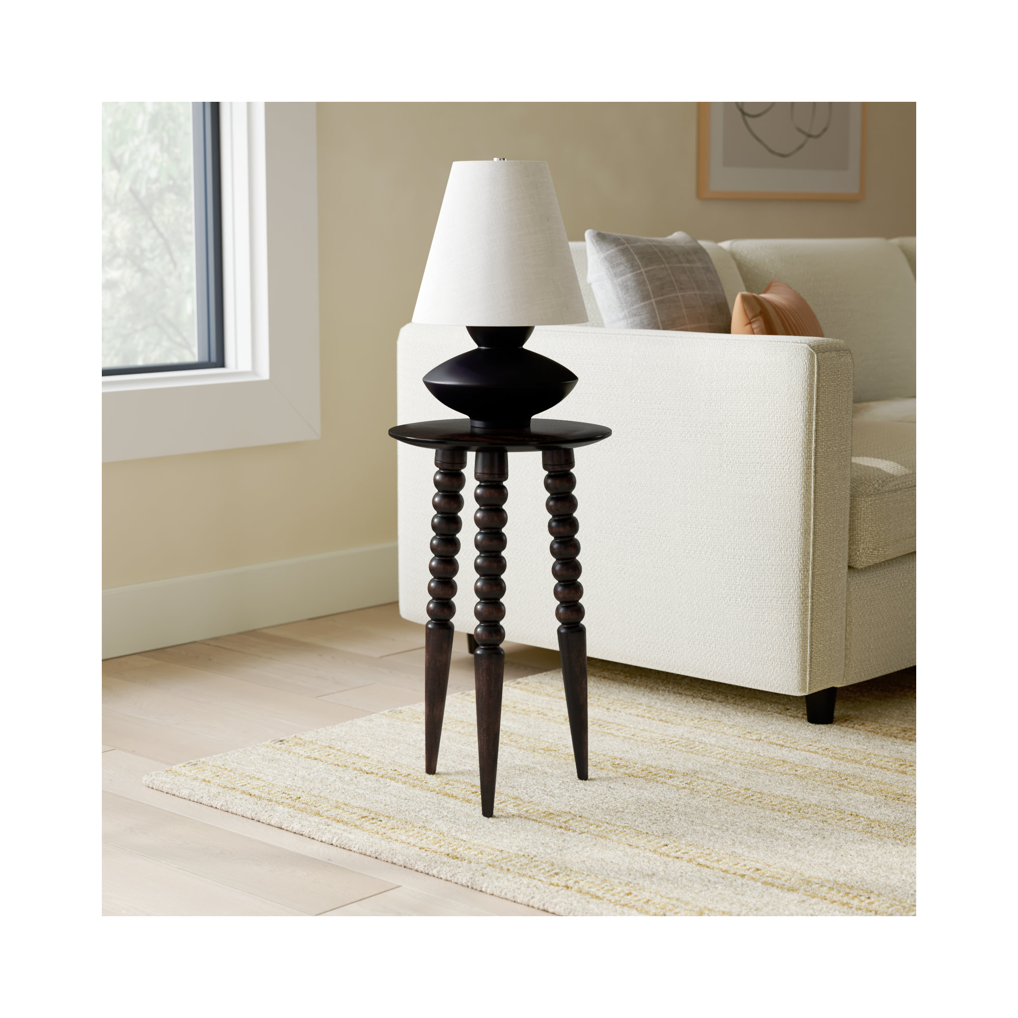 Lessing End Table, Dark Chocolate