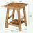 2-Tier Solid Wood End Table