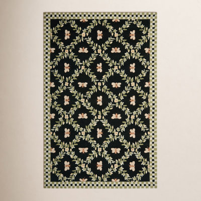 Hand-Hooked Wool Southwestern Rug