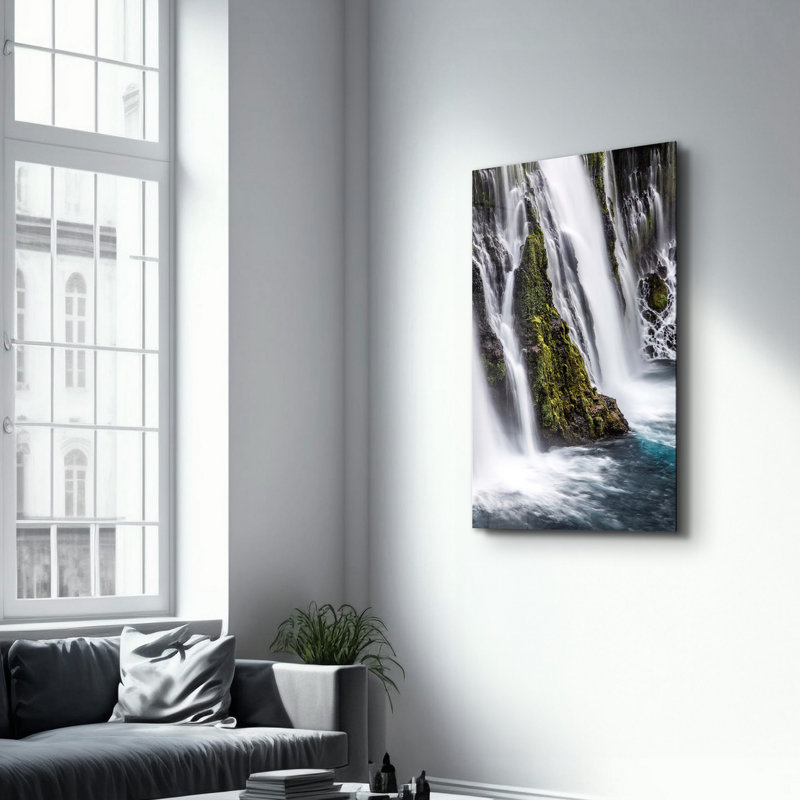Élégante peinture murale en verre trempé de 13,8 po x 21,7 po | 100% verre trempé, épaisseur: 0,16 pouce | Imprimé UV pour des couleurs éclatantes | Parfait pour la décoration intérieure, le salon et les espaces de bureau