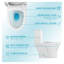 Toilette une pièce en céramique blanche à double chasse, siège brut à fermeture en douceur de 12 pouces et conception de siphon à jupe