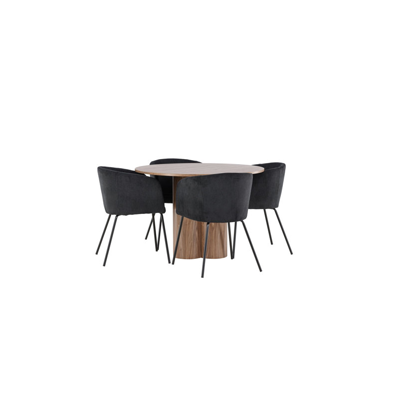 Sylvan 4 - Person Dining Set, Brown