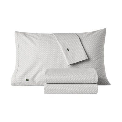 Lacoste Mini Geo 100% Cotton Percale Sheet Set