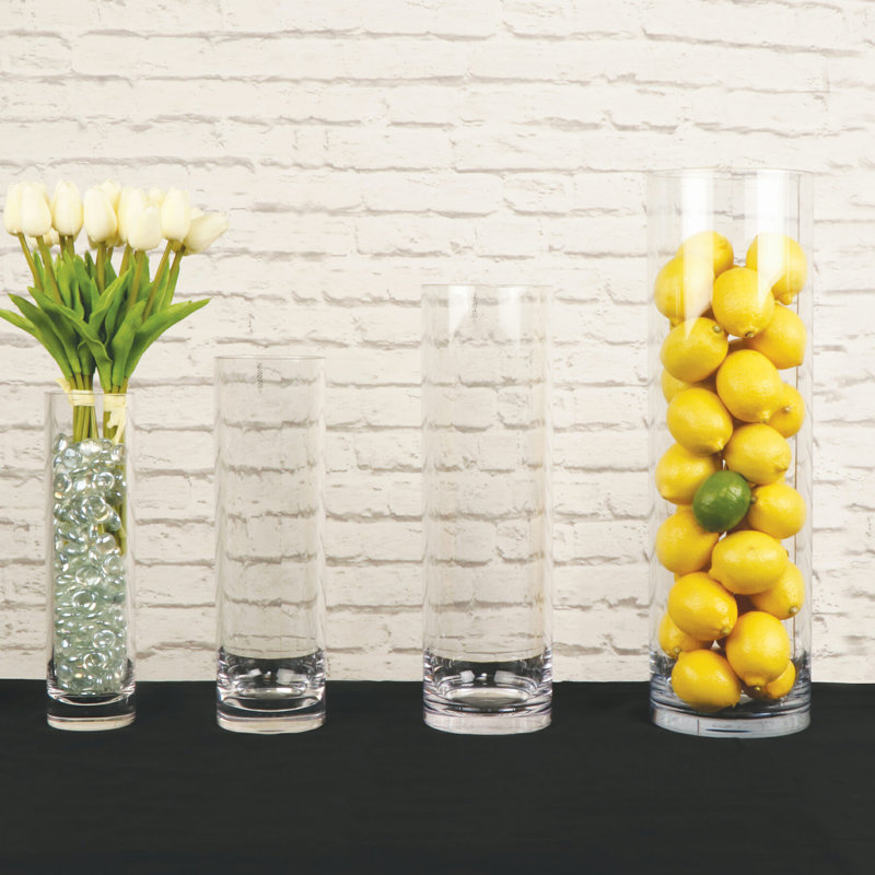 Vase à fleurs incassable pour centre de table, H 15,75 po x l 4,75 po x P 4,75 po