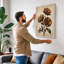 Gerbera Daisies in Ochre Botanical 1 Piece Wrapped Canvas Wall Art-397492970-397492989