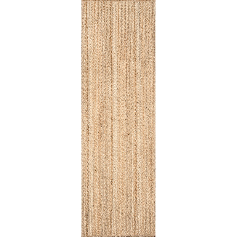 Tapis en jute naturel Aevry, Tapis de couloir 2 pi 6 po x 10 pi