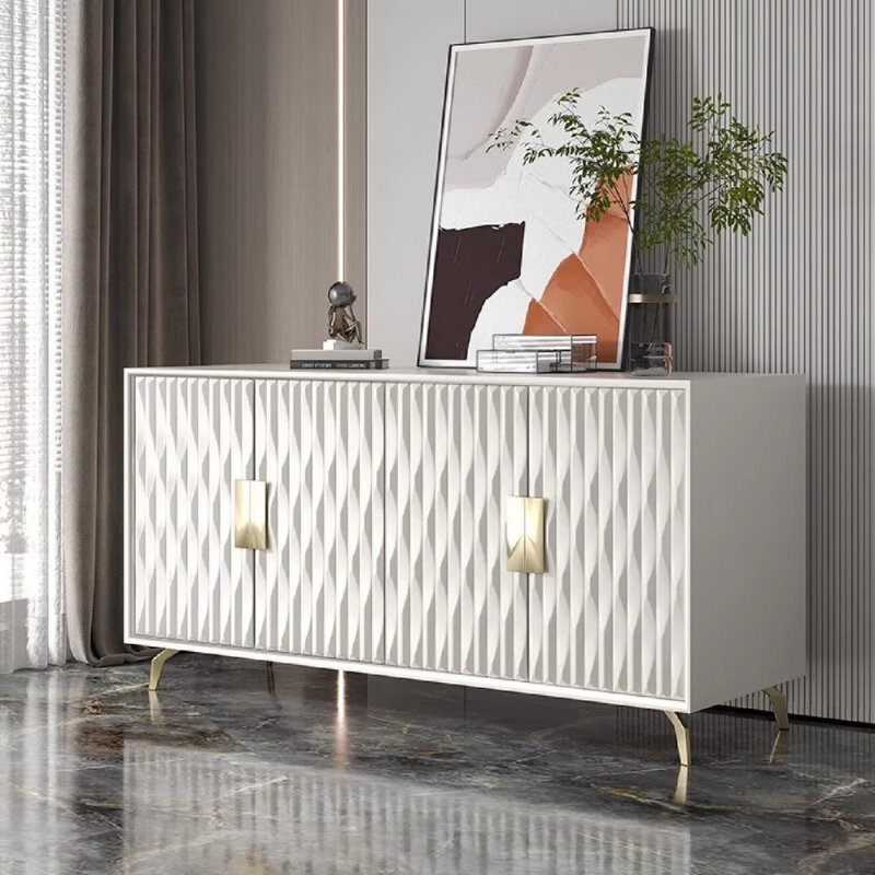 Simple White Sideboard, 31.5" H x 55.12" W x 15.75" D
