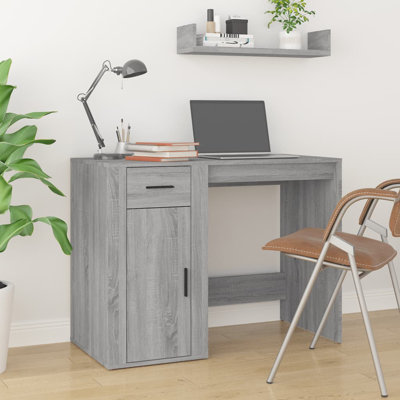 Latitude Run Desk With Cabinet Engineered Wood