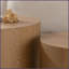 Ensemble de tables basses gigognes peu encombrantes - 2 tables rondes aspect bois, panneau de particules Eco-P2, aucun assemblage requis pour le salon-1464129069