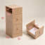 Slim Wood Nightstand with Storage