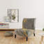 Fauteuil de chambre rembourré Marble Gold and Black II