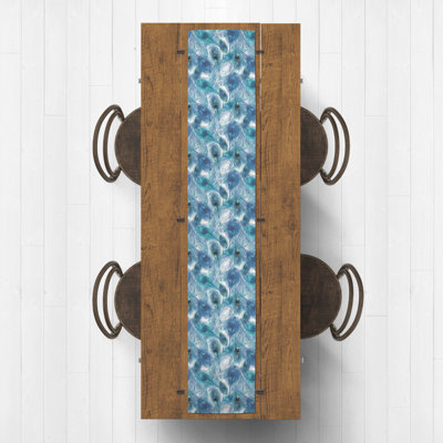 Chemin de table Peacock Feathers