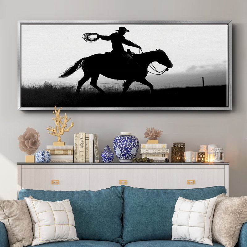 «Rope and Ride I», toile encadrée, H 20 po x l 50 po