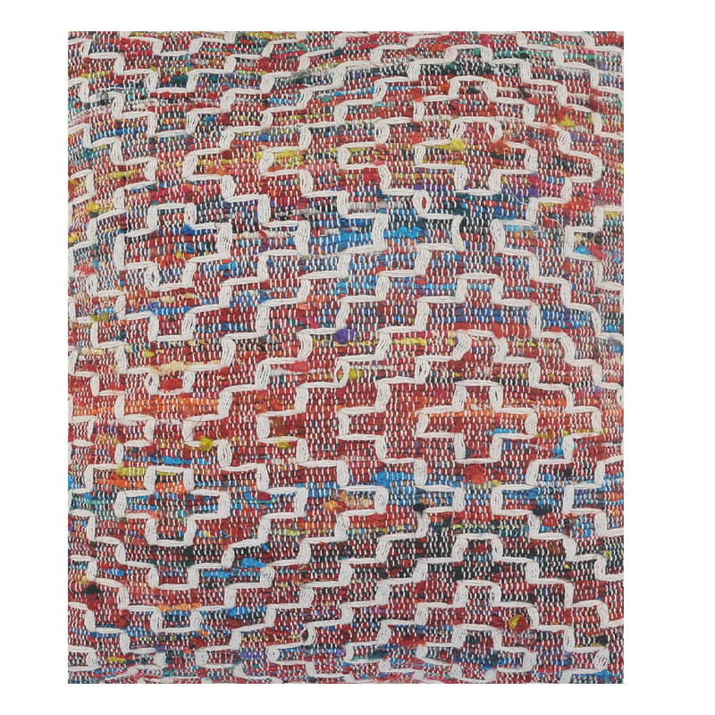 Square Hand Woven Geometric Cotton Blend Pillow Cover, Pillow Cover Only - No Insert