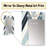 Shayleen Grey And White Herringbone Chevron Pattern - chevron  Unique Wall Mirror, Chevron Mirror, Printed Metal Art-792050575