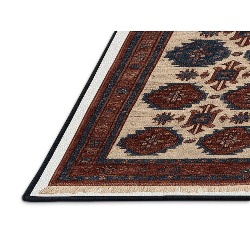 Machine Washable Space Brown Area Rug, Runner 2' x 5'
