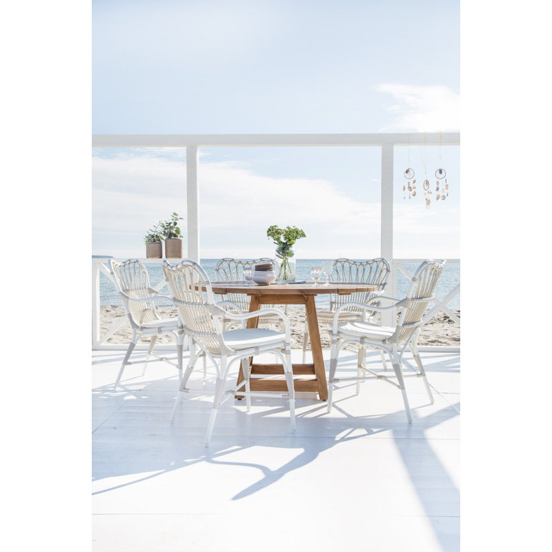 Margret Outdoor Dining Armchair, Dove White