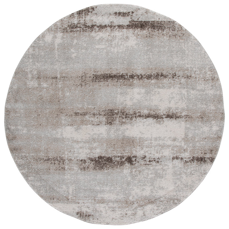 Wave Performance Abstract Indoor Rug, Round 6'7"