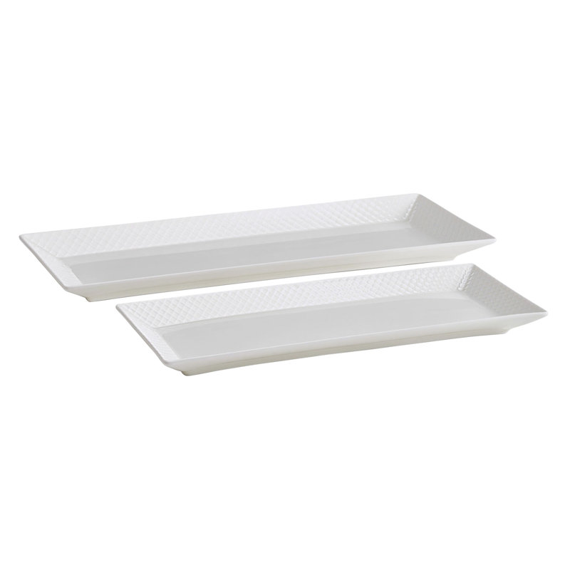 Trellis Chip Resistant Bone China Serving Platters