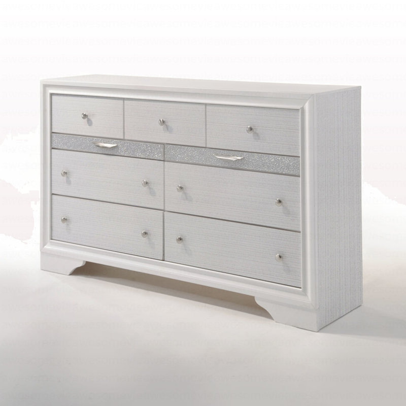 Commode moderne à finition blanche, Blanc