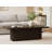 Odin Cocktail Table In Modern Charred Ember Finish On Mango Solid Wood