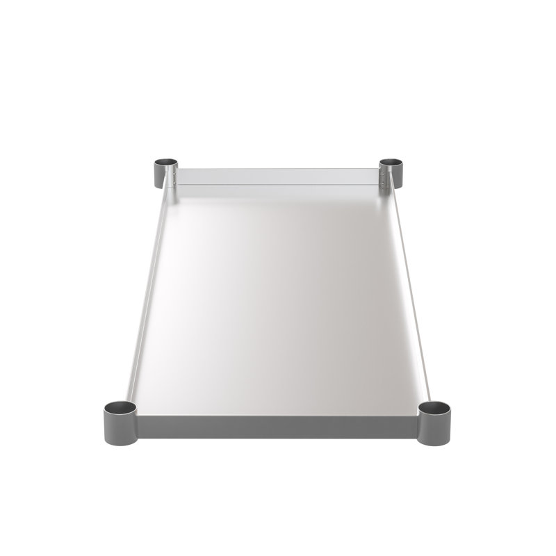 Galvanized Steel Adjustable Add-On Work Table Restaurant Shelf for Work Tables, 24" x 48"